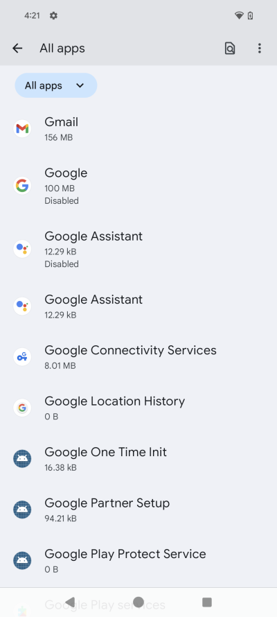 Two Google Assistant apps