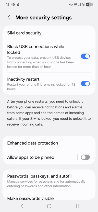 Inactivity restart