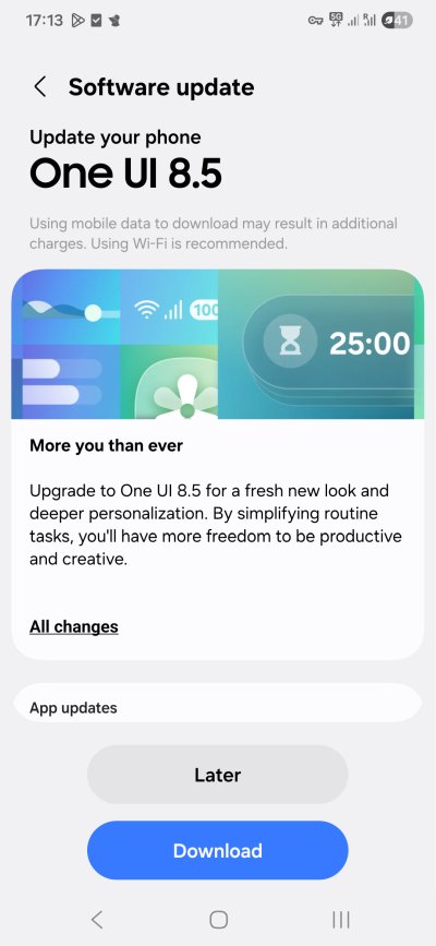 One UI 8.5 update