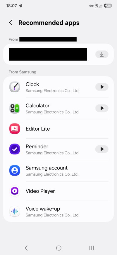 Recommended apps
