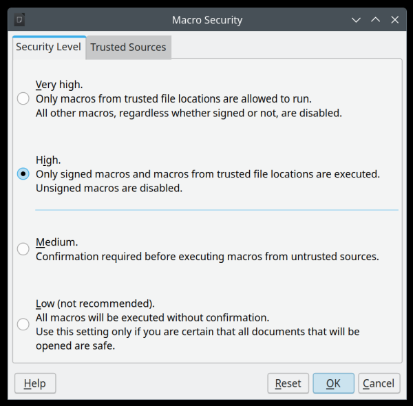 LibreOffice macros