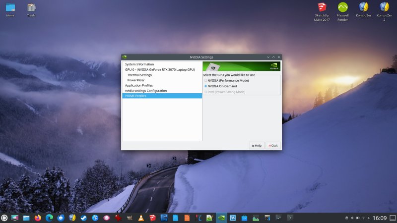 Nvidia settings utility