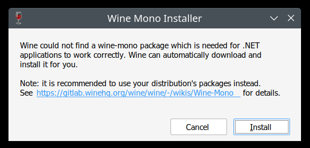 WINE mono