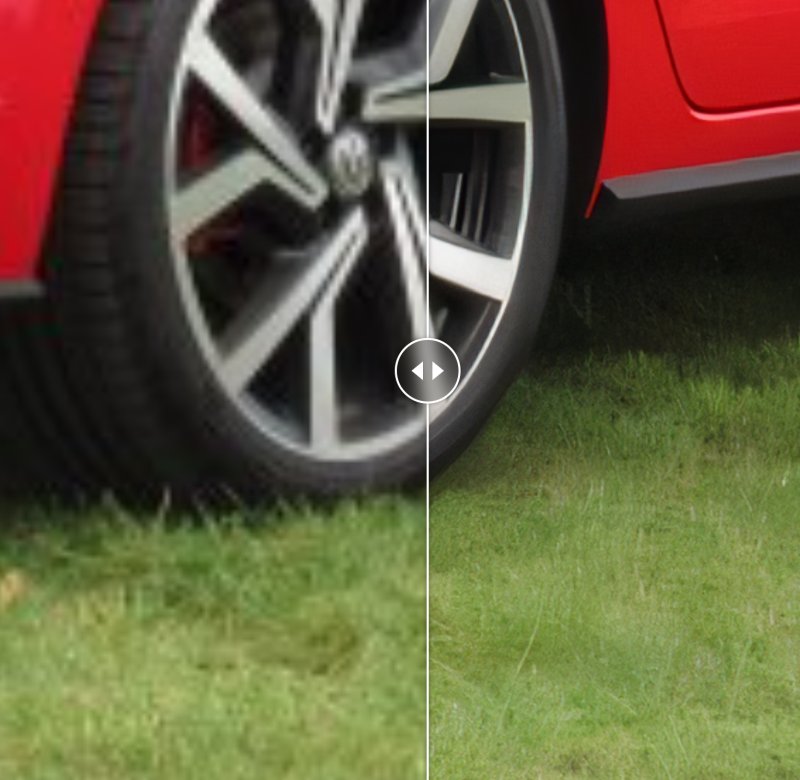 Ultrasharp model, car and nature