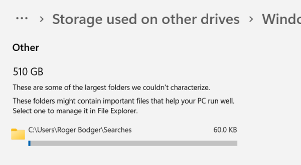 Other storage