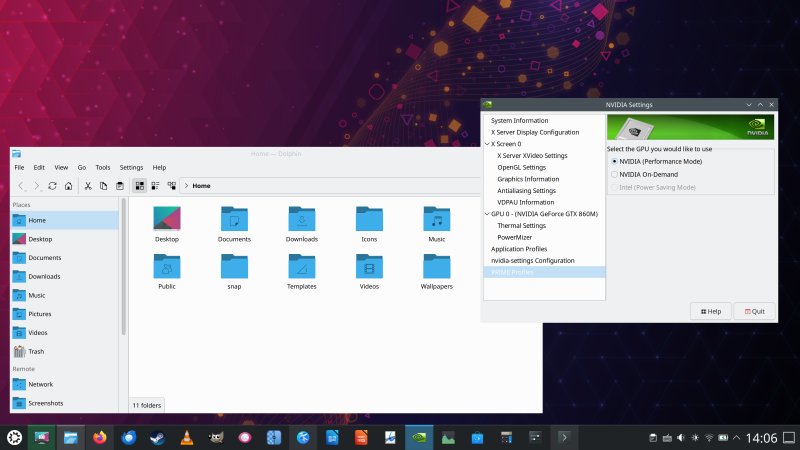 Compositor off, desktop