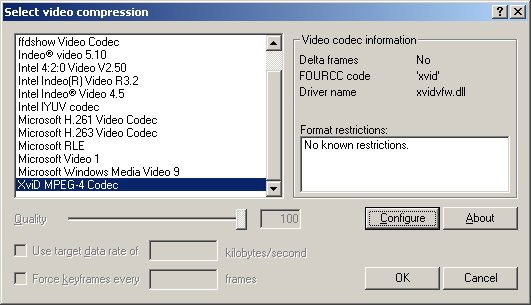 VirtualDub video compression