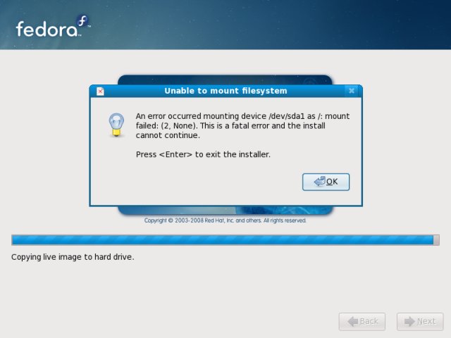 Install error