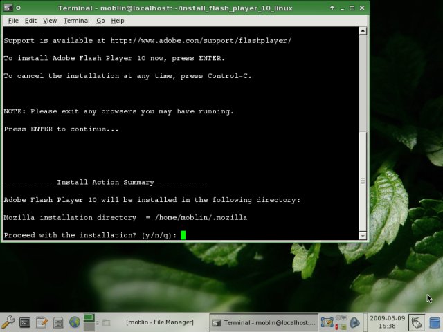 Flash install