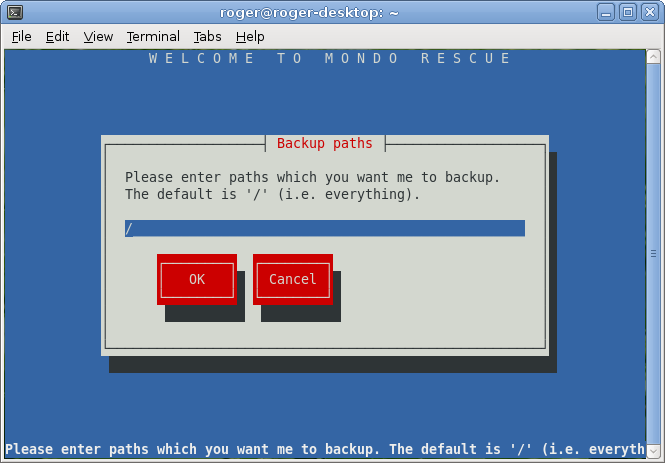 Backup path