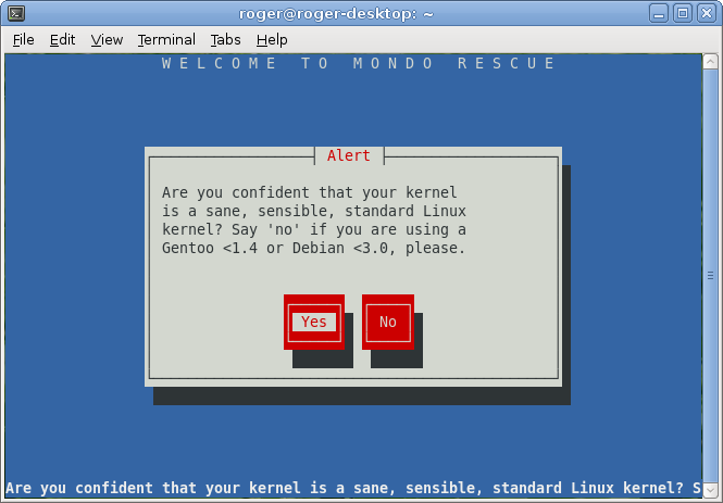 Kernel warning