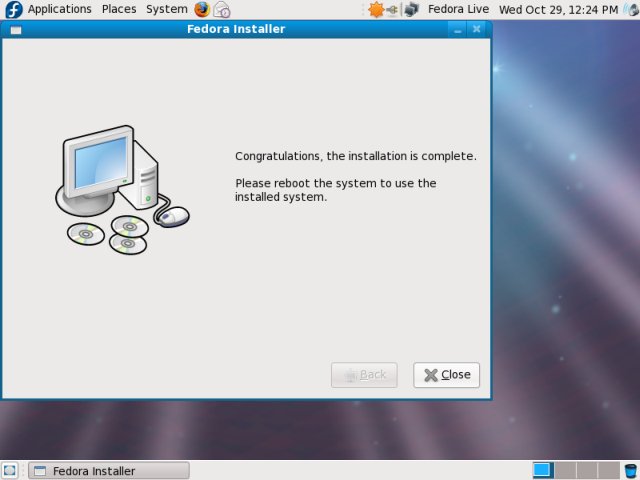 Fedora installed