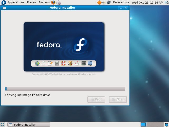 Fedora installing
