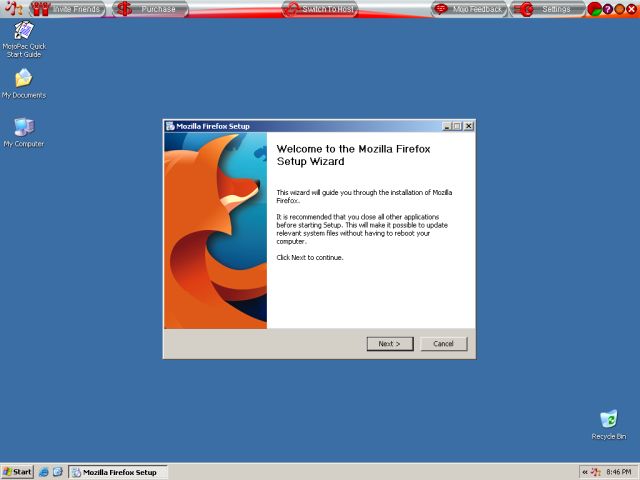 MojoPac Firefox install