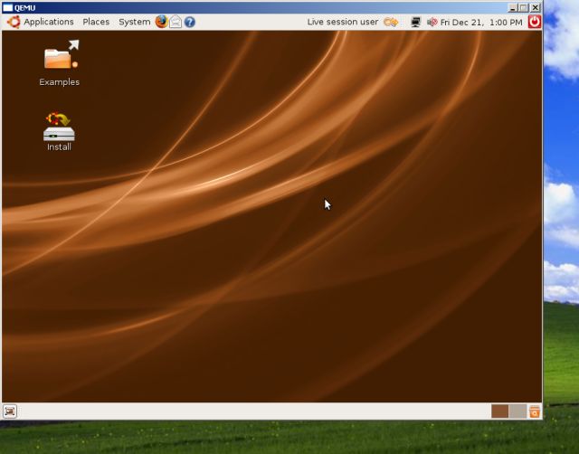 Pendrivelinux Ubuntu live session
