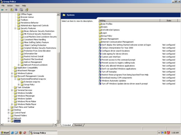 Policies system
