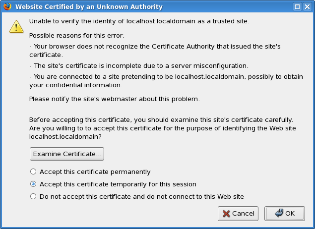 Secure transaction - domain mismatch