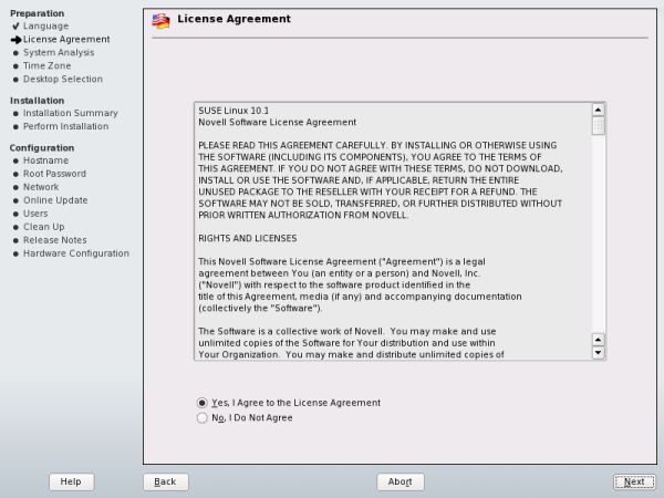 SUSE license agreement