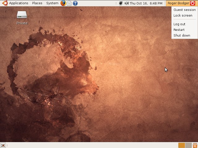 Ubuntu 8.10 shotdown 1