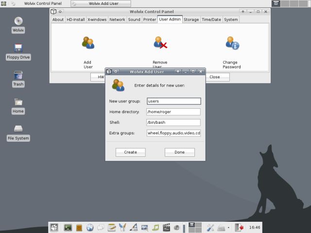 Wolvix add user extras