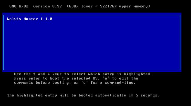 Wolvix GRUB