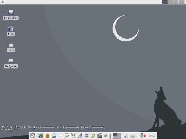 Wolvix live desktop