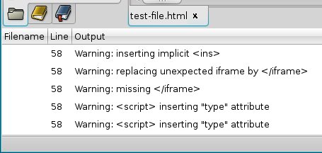 Tidy output