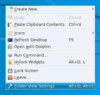 Desktop settings