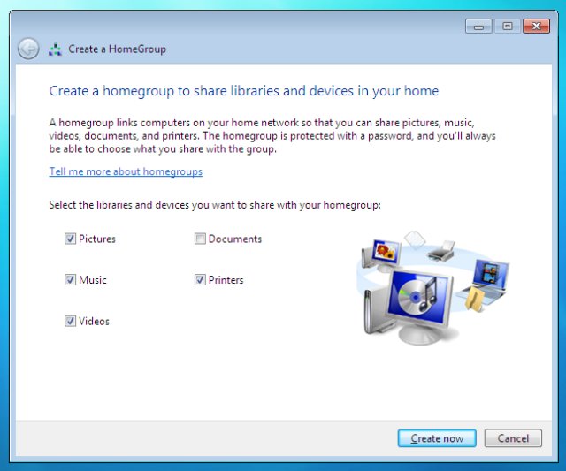Create homegroup