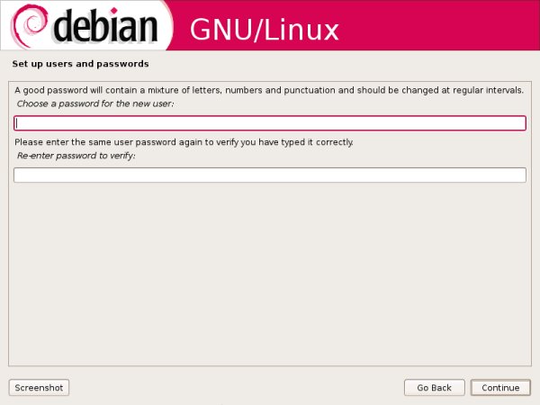 User password