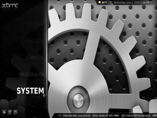 System menu