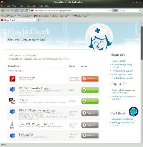 Plugins check
