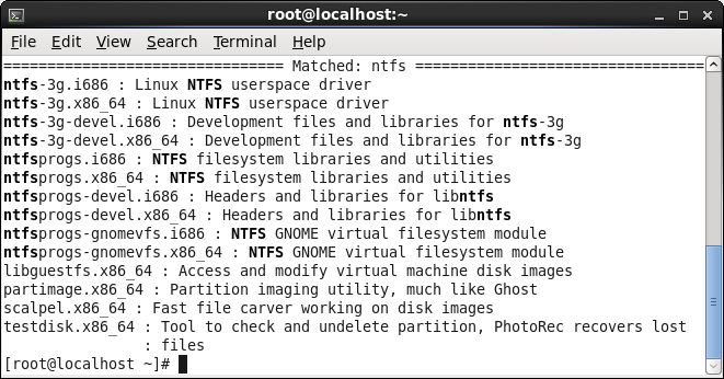 NTFS support