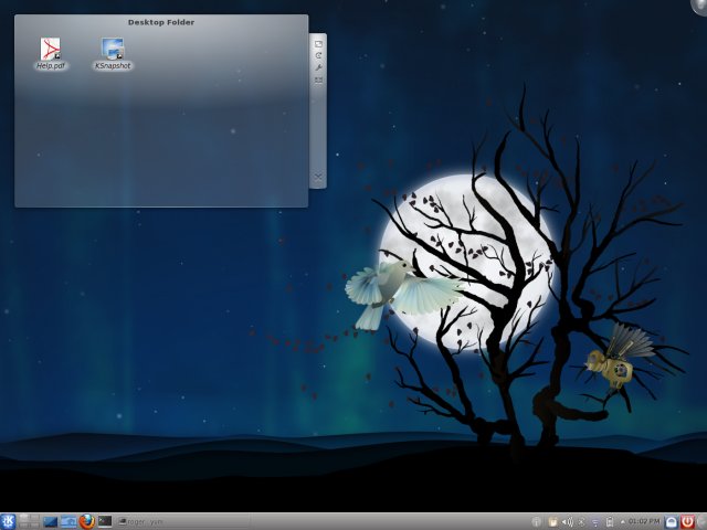 Desktop with birds, static