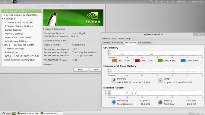 Nvidia driver, system usage