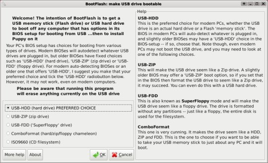 Bootable USB wizard