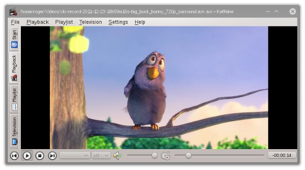 Streaming, in Kaffeine