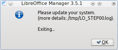 LibreOffice message