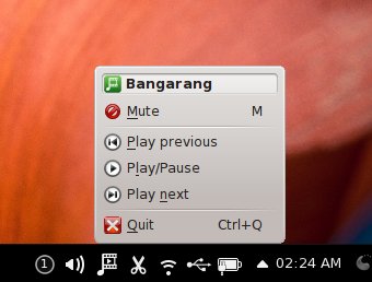 Notification area