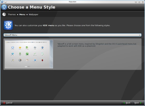 Menu type