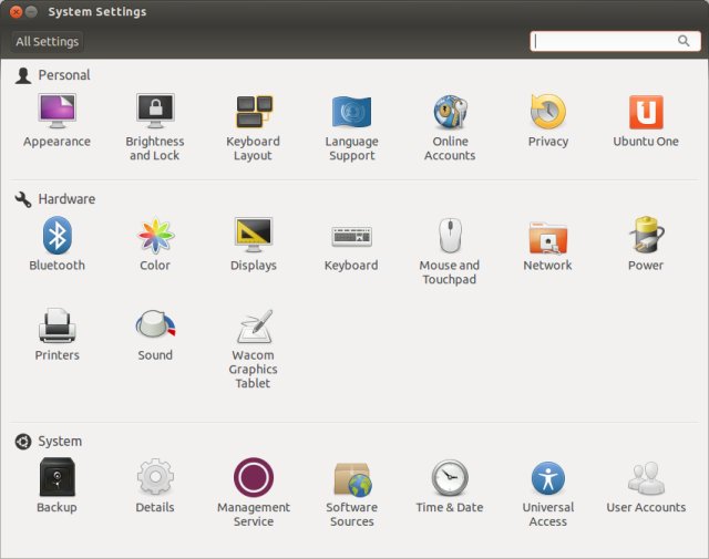 System settings menu fixed