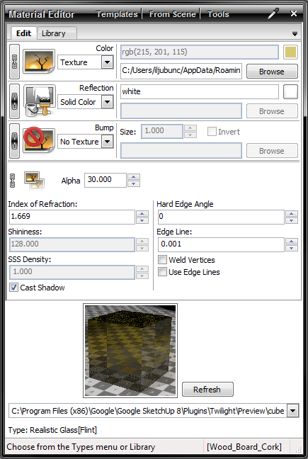 Material editor