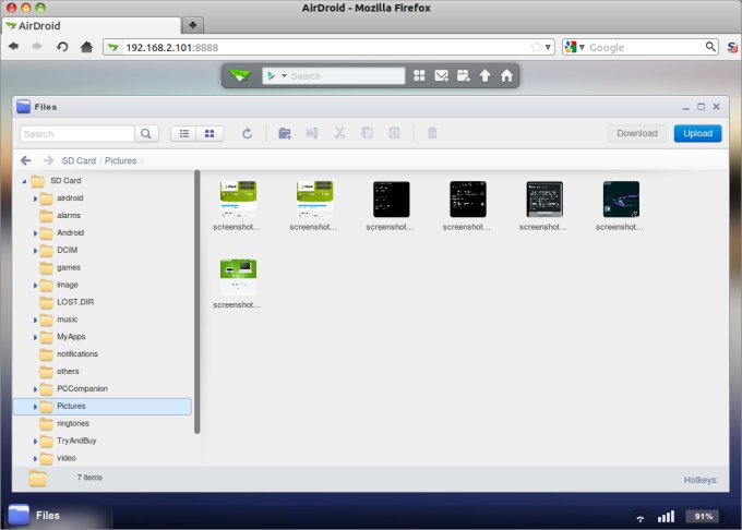 Browsing files