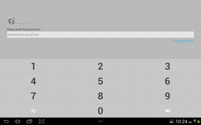 App Lock is password protected