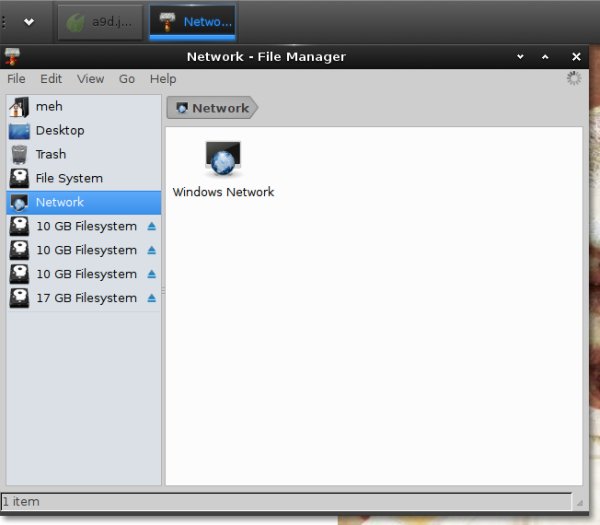 Thunar, network shares