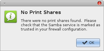 Firewall off, printing fails