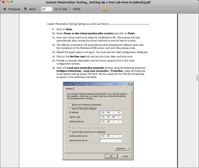 Sample screenshot