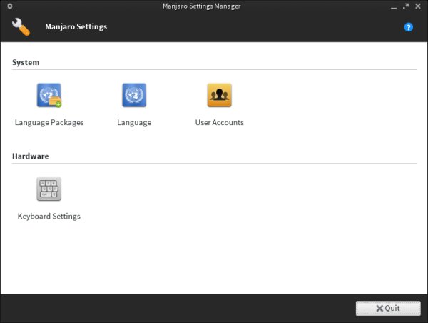 Settings manager