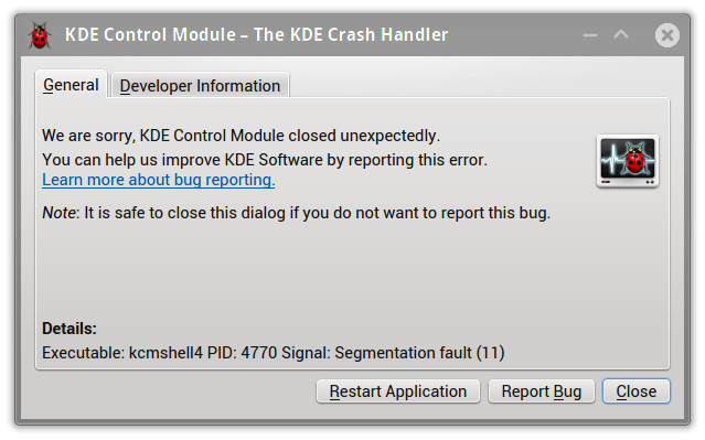 Web Accounts crash