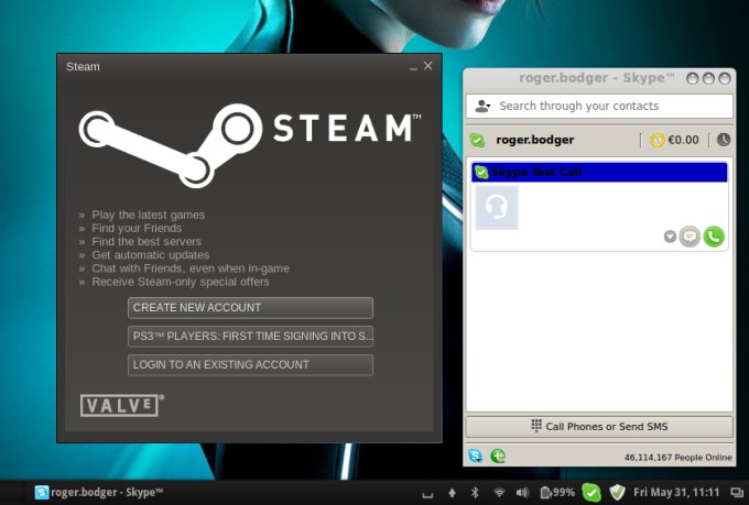 More apps, Steam & Skype